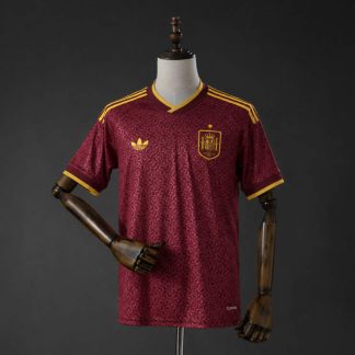 Spanien VM 2026 Specialutgåva Vinröd Fotbollströja Herr