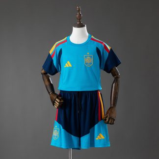 Spanien VM 2026 Träningsställ Barn Blå Fotbollströja med Shorts