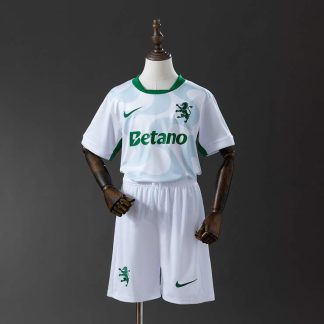 Sporting CP 2025/26 Fjärdeställ Barn Fotbollströja med Shorts