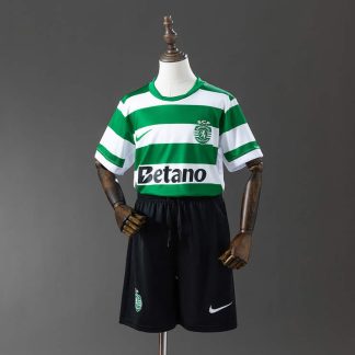 Sporting CP 2025/26 Hemmaställ Barn Fotbollströja med Shorts