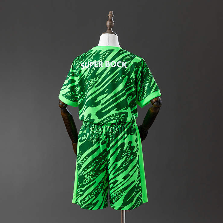 Sporting CP 2025/26 Målvaktställ Barn Grön Fotbollsställ med Shorts