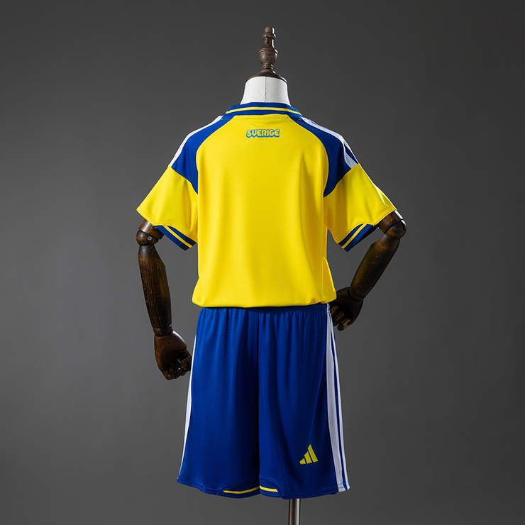 Sverige VM 2026 Hemmaställ Barn Fotbollströja med Shorts