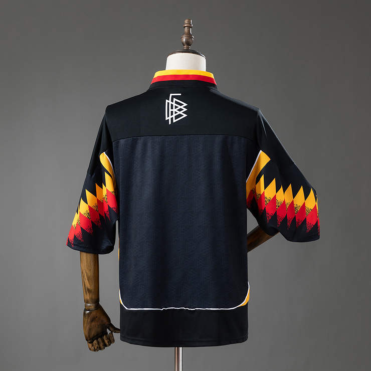 Tyskland Bring Back Remixed Retro Kortärmad Fotbollströja Herr