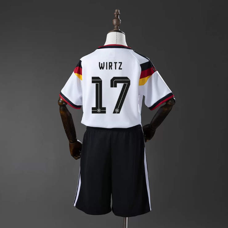 Tyskland VM 2026 Hemmaställ Barn Florian Wirtz 17 Fotbollströja med Shorts