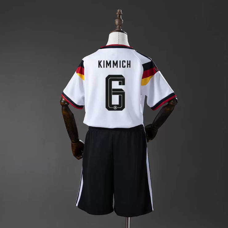 Tyskland VM 2026 Hemmaställ Barn Joshua Kimmich 6 Fotbollströja med Shorts