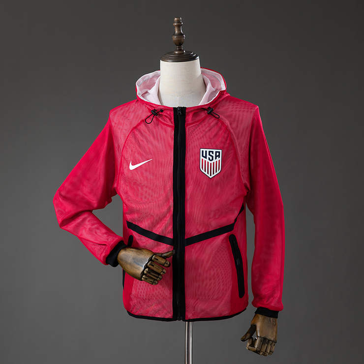 USA VM 2026 Anthem Jacka Röd Herr Fotbollsjacka