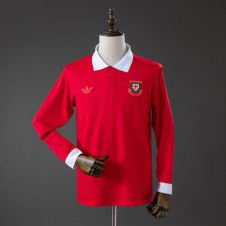 Wales 2026 150-årsjubileumsutgåva Röd Långärmad Fotbollströja Herr