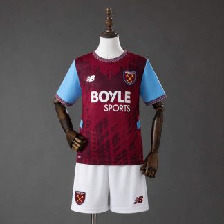 West Ham United 2026/27 Hemmaställ Barn Fotbollsställ med Shorts