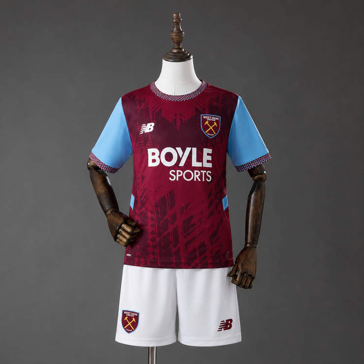 West Ham United 2026/27 Hemmaställ Barn Fotbollsställ med Shorts