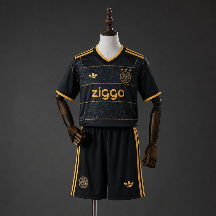 Ajax 2026/27 Bortaställ Barn Fotbollströja med Shorts