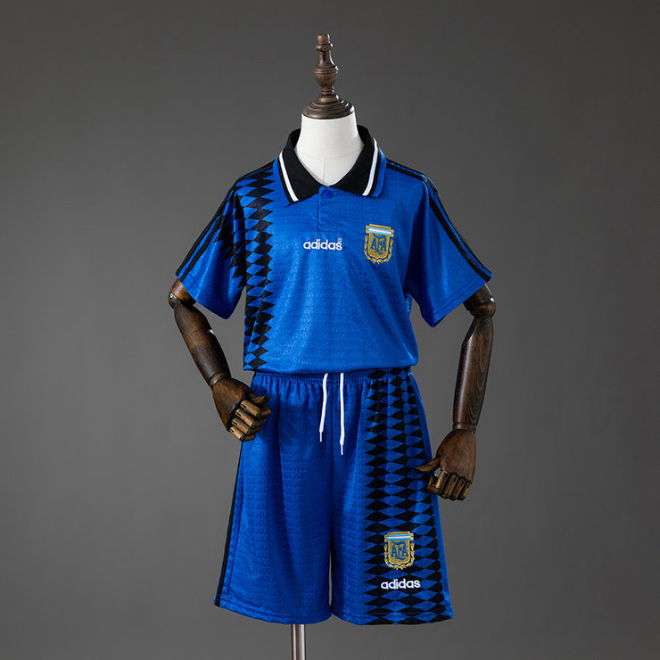 Argentina 1994 Bortatröja Retro Barn Fotbollsställ
