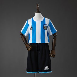 Argentina VM 1986 Hemmatröja Retro Barn Fotbollsställ