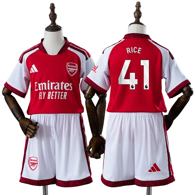 Arsenal 2026/27 Declan Rice 41 Barn Hemmaställ med shorts