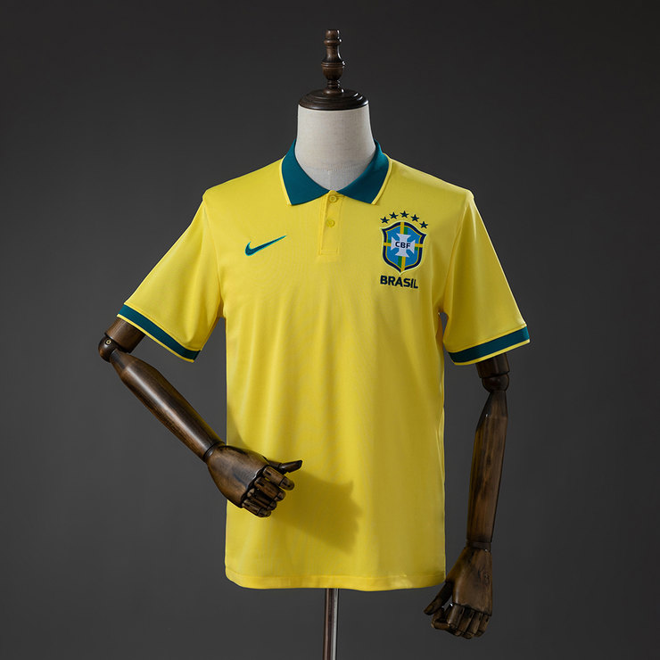 Brasilien 2026 Pikétröja Gul Herr