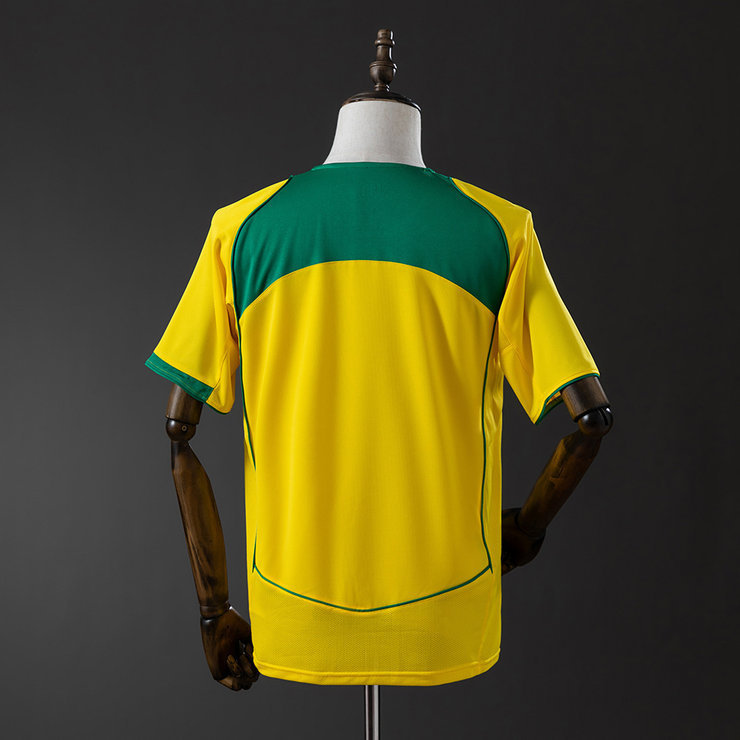 Brasilien EM 2004 Hemmatröja Retro Herr Fotbollströja