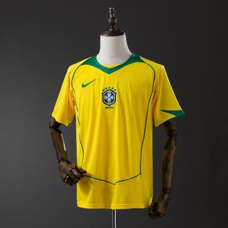 Brasilien EM 2004 Hemmatröja Retro Herr Fotbollströja