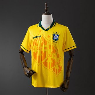 Brasilien VM 1994 Hemmatröja Retro Herr Fotbollströja