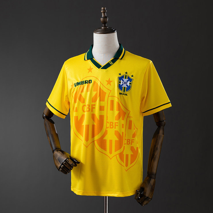 Brasilien VM 1994 Hemmatröja Retro Herr Fotbollströja