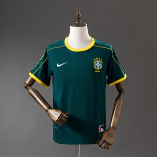 Brasilien VM 1998 Målvaktströja Grön Retro Herr Fotbollströja