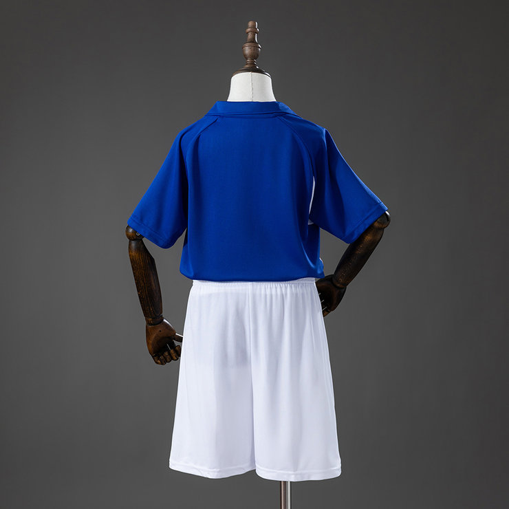 Brasilien VM 2002 Bortatröja Retro Barn Fotbollsställ med Shorts