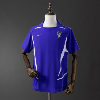 Brasilien VM 2002 Bortatröja Retro Herr Fotbollströja