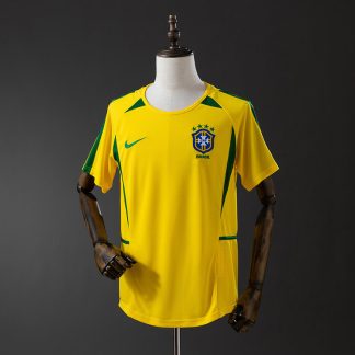 Brasilien VM 2002 Hemmatröja Retro Herr Fotbollströja