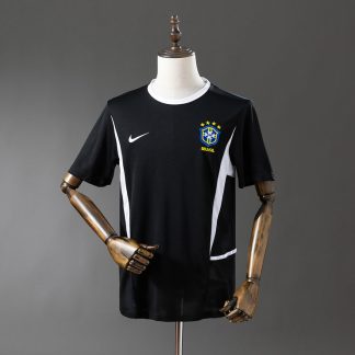 Brasilien VM 2002 Svart Målvaktströja Herr Retro Fotbollströja