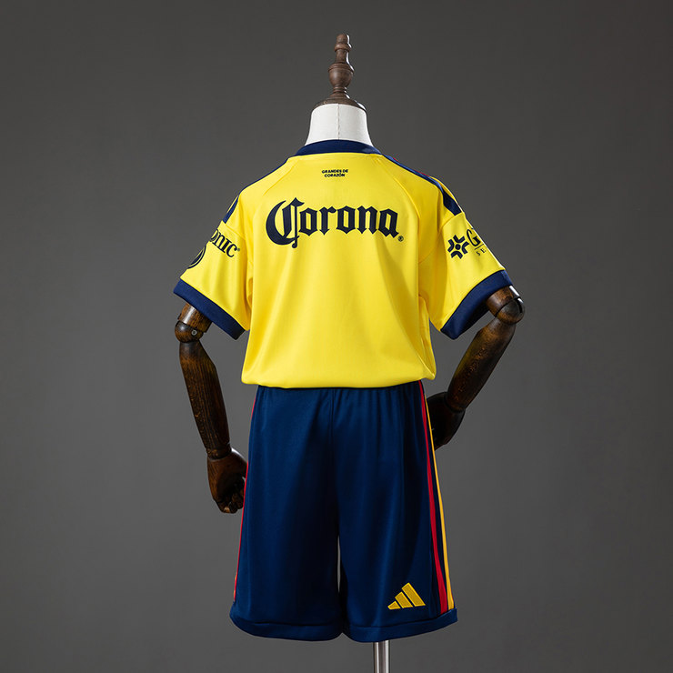 Club América 2026/27 Hemmaställ Barn Gul med Shorts