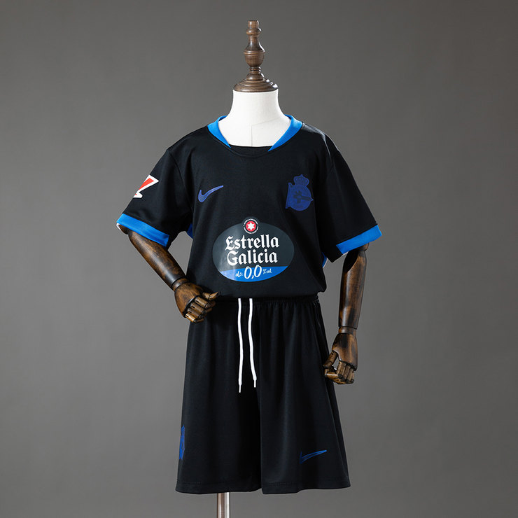 Deportivo La Coruña 2026/27 Bortaställ Barn Kortärmad med Shorts