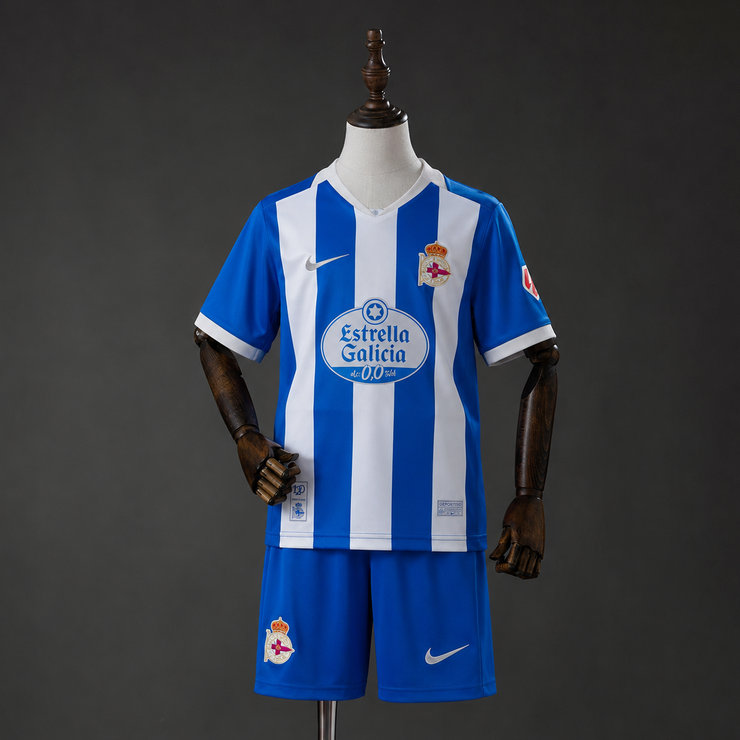 Deportivo La Coruña 2026/27 Hemmaställ Barn Fotbollströja med Shorts