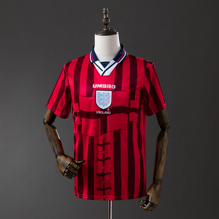 England VM 1998 Bortatröja Retro Herr Fotbollströja