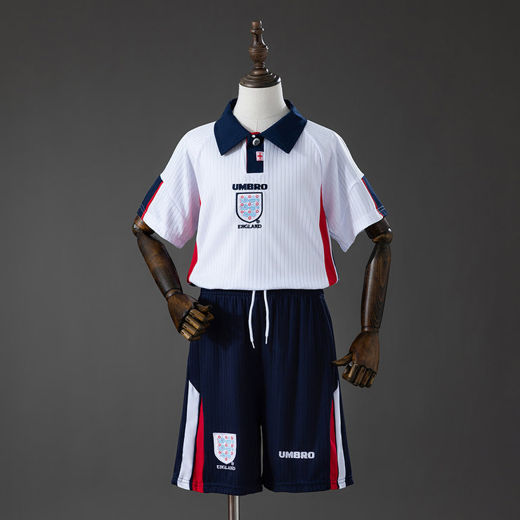 England VM 1998 Hemmatröja Retro Barn Fotbollsställ