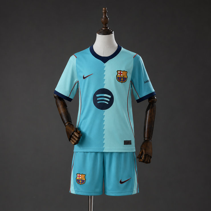 FC Barcelona 2026/27 Tredjeställ Barn Fotbollströja med Shorts