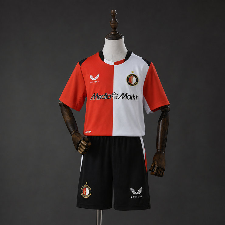 Feyenoord 2026/27 Hemmaställ Barn Fotbollströja med Shorts