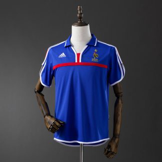 Frankrike 2000 Hemmatröja Retro Herr Fotbollströja