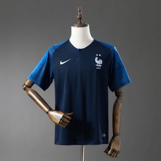Frankrike 2018 Hemmatröja Retro Herr Fotbollströja