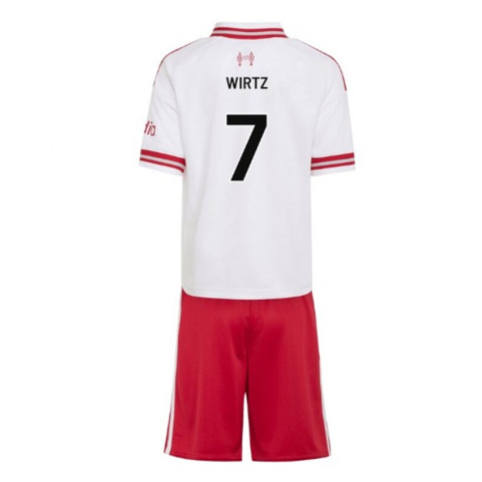 Liverpool FC 2026/27 Florian Wirtz 7 Barn Bortaställ med shorts