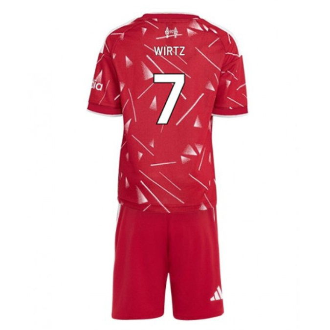 Liverpool FC 2026/27 Florian Wirtz 7 Barn Hemmaställ med shorts