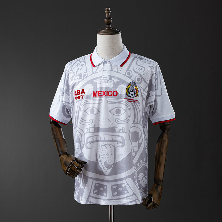 Mexiko VM 1998 Bortatröja Retro Herr Fotbollströja