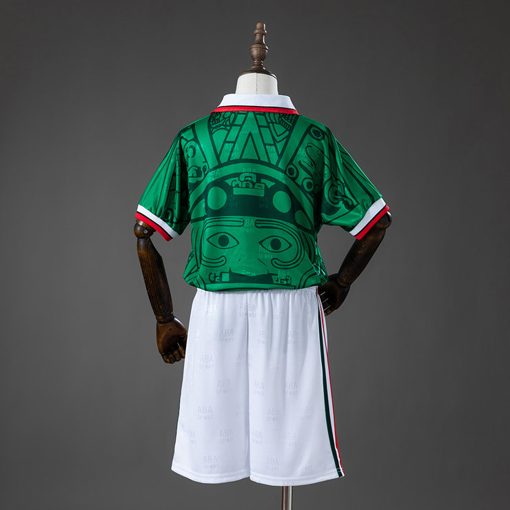 Mexiko VM 1998 Hemmatröja Retro Barn Fotbollsställ