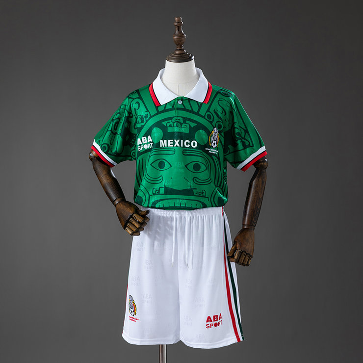 Mexiko VM 1998 Hemmatröja Retro Barn Fotbollsställ
