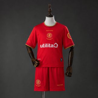 Middlesbrough 2026/27 Hemmaställ Barn Fotbollströja med Shorts