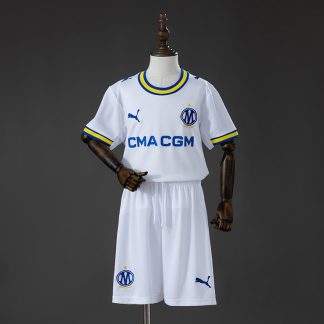 Olympique de Marseille 2026/27 Hemmaställ Barn Fotbollströja med Shorts