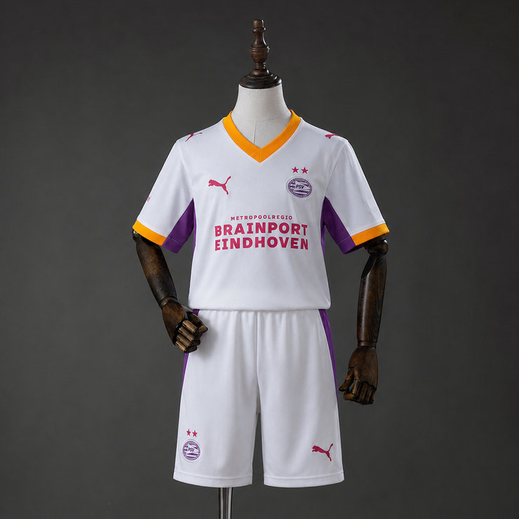 PSV Eindhoven 2026/27 Bortaställ Barn Fotbollströja med Shorts