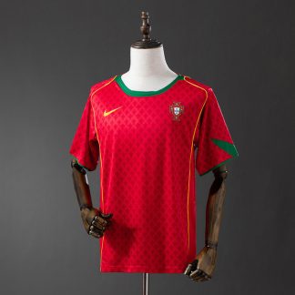 Portugal EM 2004 Hemmatröja Retro Herr Fotbollströja