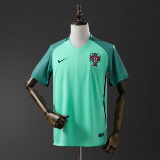 Portugal EM 2016 Bortatröja Retro Herr Fotbollströja