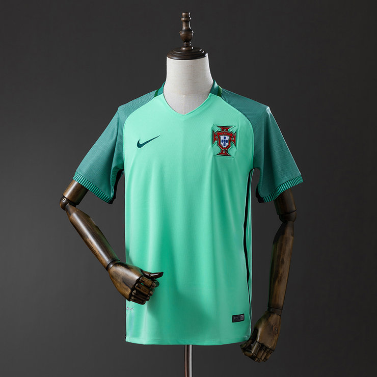 Portugal EM 2016 Bortatröja Retro Herr Fotbollströja