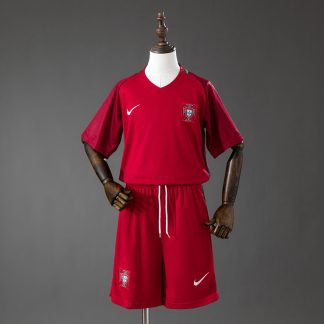 Portugal EM 2016 Hemmatröja Retro Barn Fotbollsställ