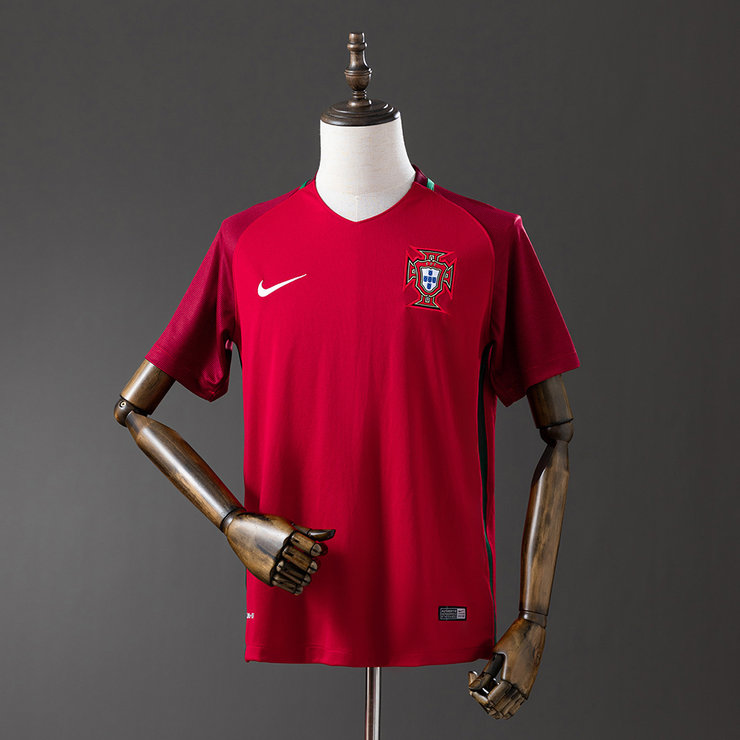 Portugal EM 2016 Hemmatröja Retro Herr Fotbollströja