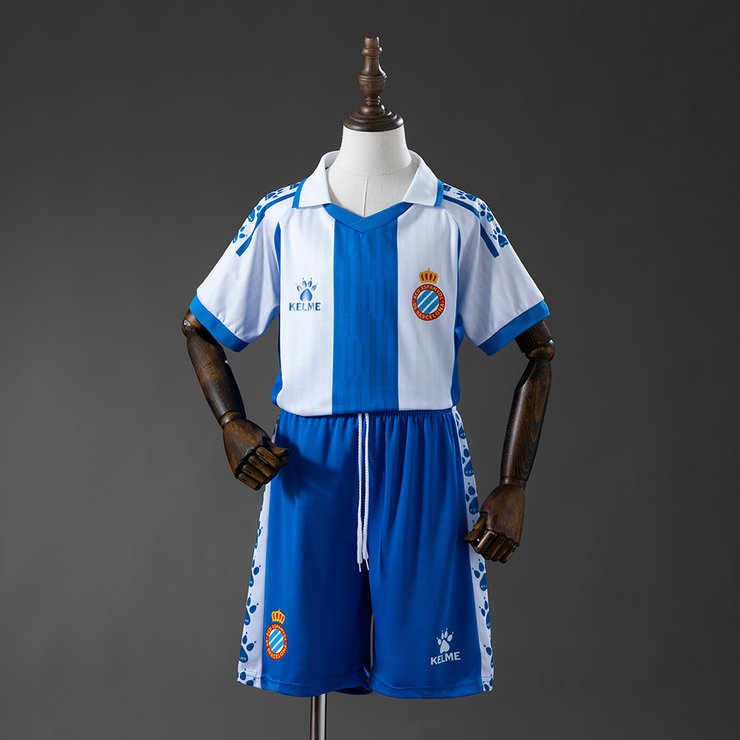 RCD Espanyol 2025/26 Hemmaställ Barn Fotbollströja med Shorts